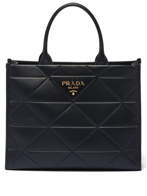 prada patent leather tote|Prada large leather tote.